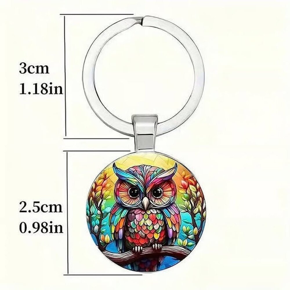 Stainless Steel OWL Keyring Keychain Accessory - Picture 3 of 3